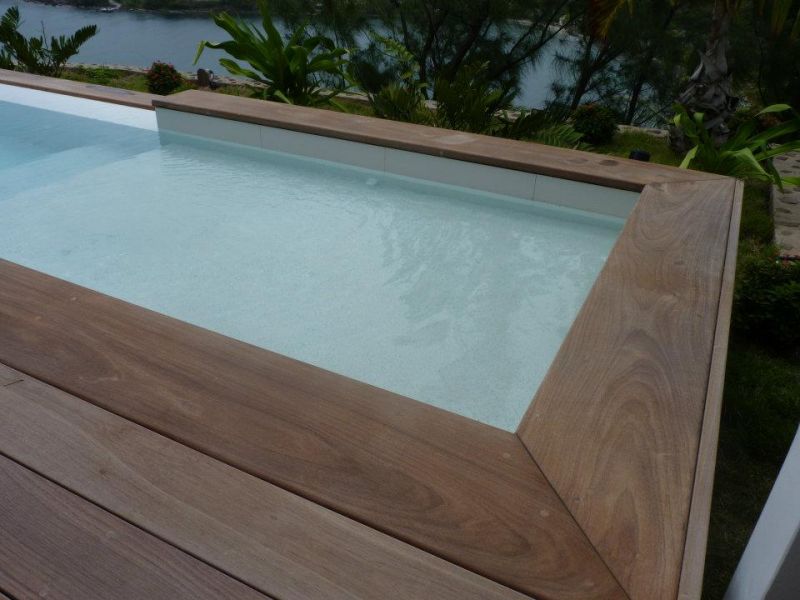 Margelles  de piscines ipé en 34x240 mm Antilles
