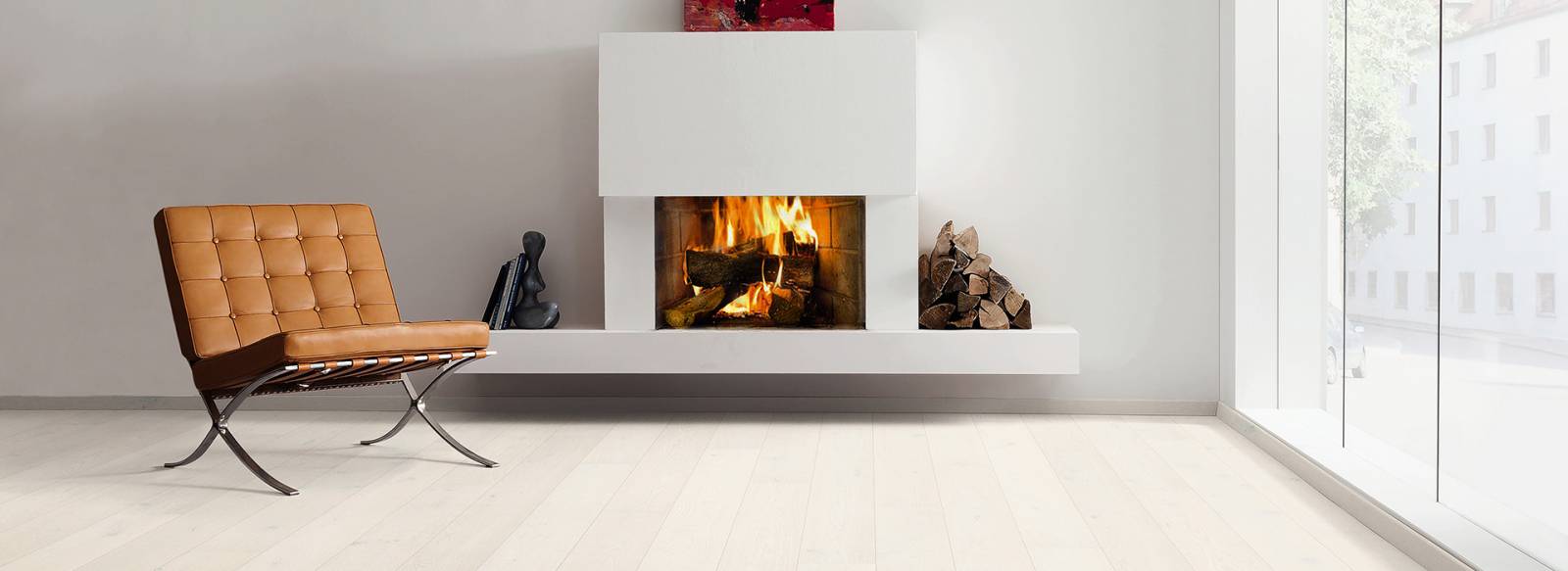 Parquet HARO Chêne blanc glacier universal brossé