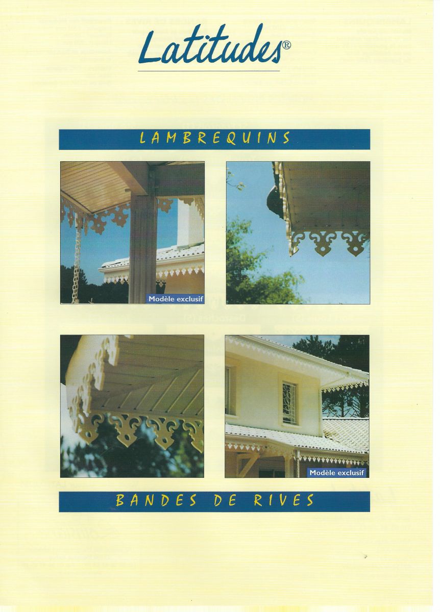 Lambrequins LATITUDES en PVC expansés