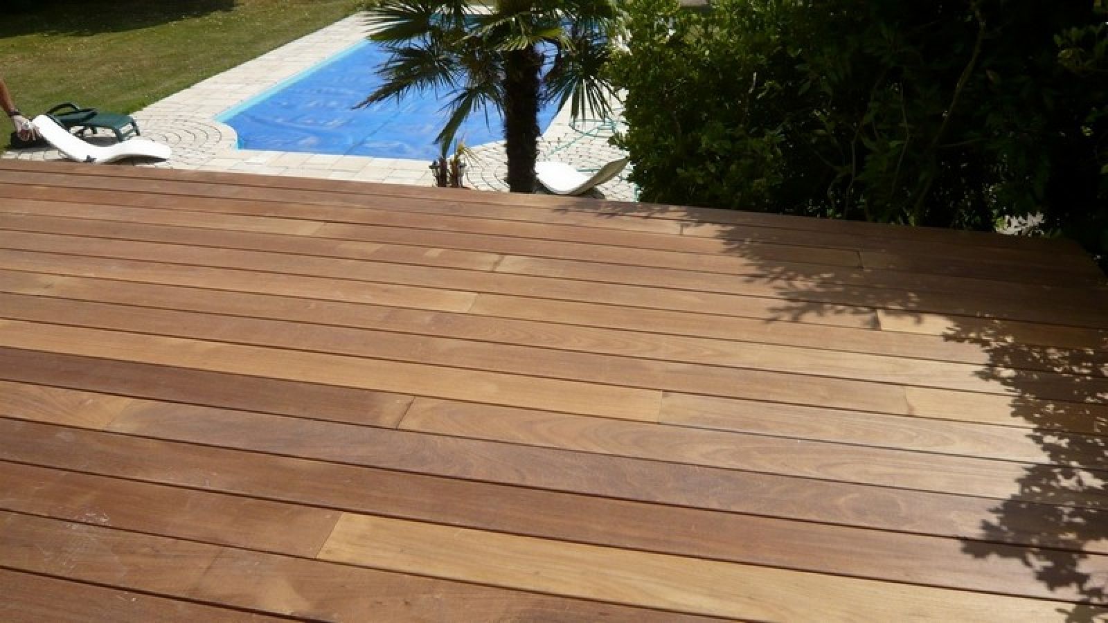 Plage de piscine en ipé